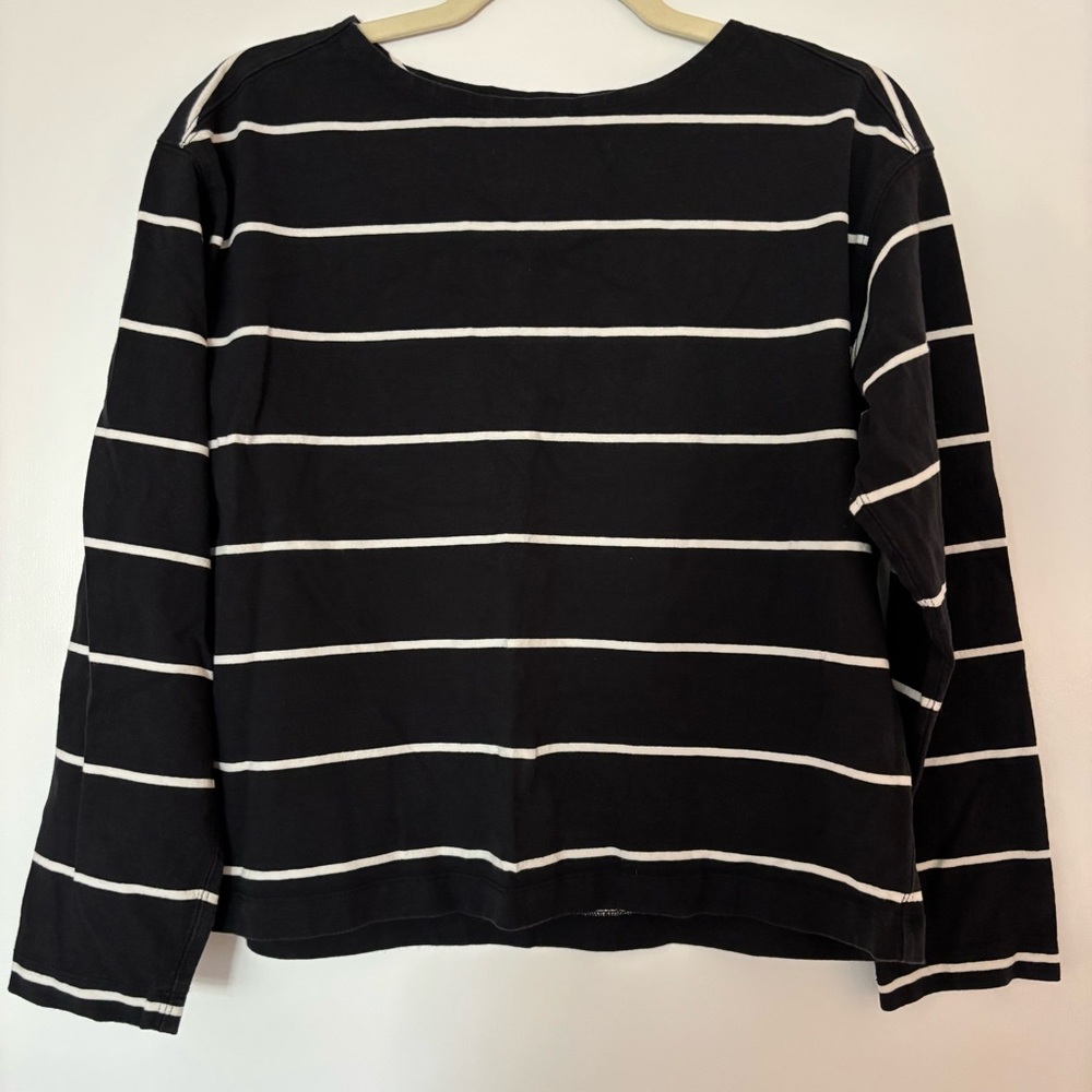 Everlane The Mariner Tee in Black/Canvas